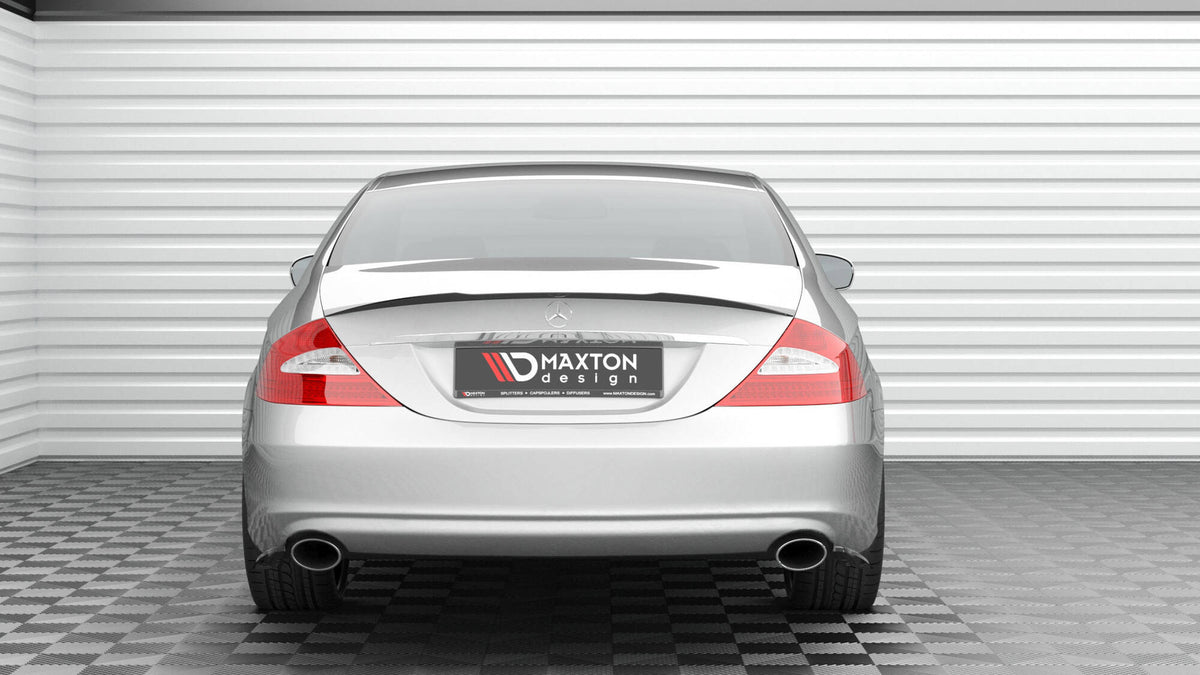 Heck Ansatz Flaps Diffusor passend für Mercedes-Benz CLS C219 schwarz Hochglanz – Ansicht 5