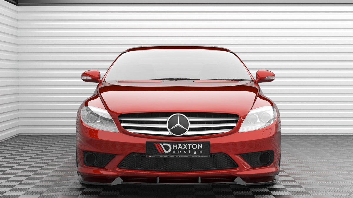 Street+ Spoilerlippe Front Ansatz V.1 passend für Mercedes-Benz CL 63 AMG C216 schwarz Hochglanz – Ansicht 3
