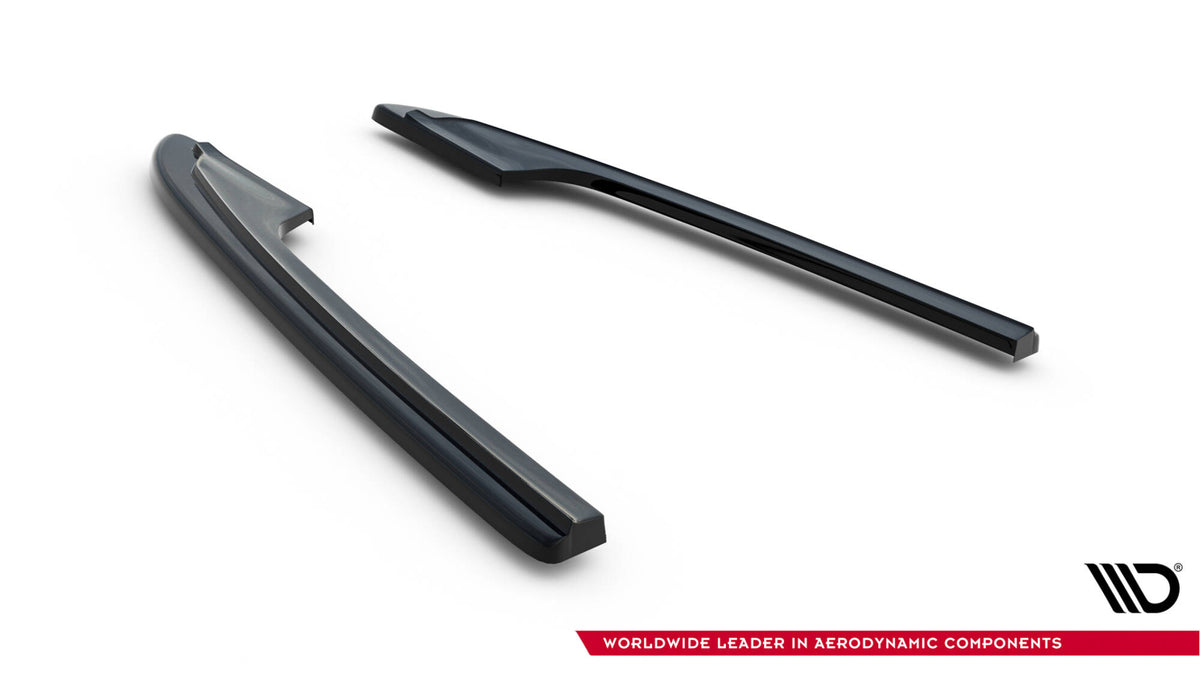 Heck Ansatz Flaps Diffusor passend für Audi Audi RS6 C7 / C7 Facelift schwarz Hochglanz – Ansicht 6