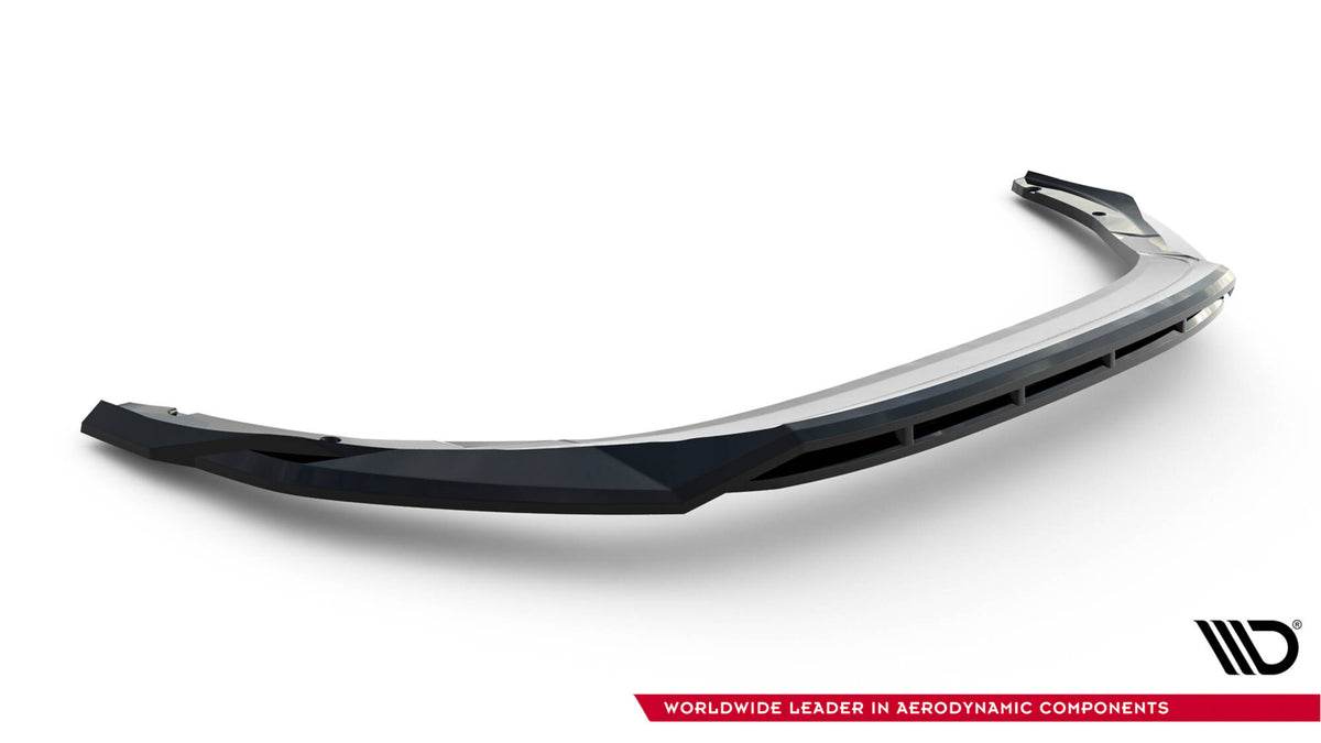Street+ Spoilerlippe Front Ansatz V.1 passend für Skoda Octavia RS Liftback / Combi Mk4 Facelift schwarz Hochglanz – Ansicht 6