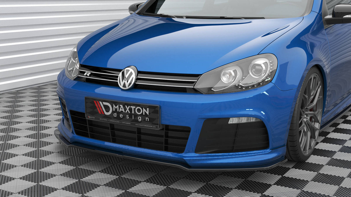 Street+ Spoilerlippe Front Ansatz V.2 passend für VW Golf R Mk6 schwarz Hochglanz – Ansicht 4