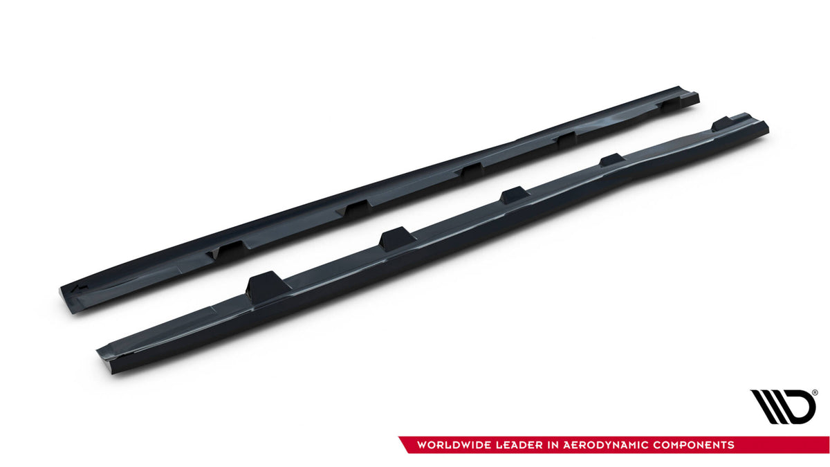 Street+ Seitenschweller Leisten passend für V.3 passend für Ford Focus ST Mk3  schwarz Hochglanz – Ansicht 5