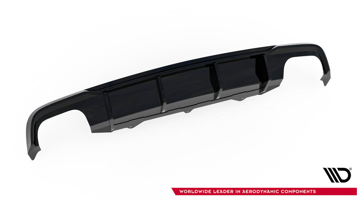 Diffusor Heck Ansatz V.2 passend für Audi A6 / A6 C7 S-line/ S6 C7 Facelift schwarz Hochglanz – Ansicht 6