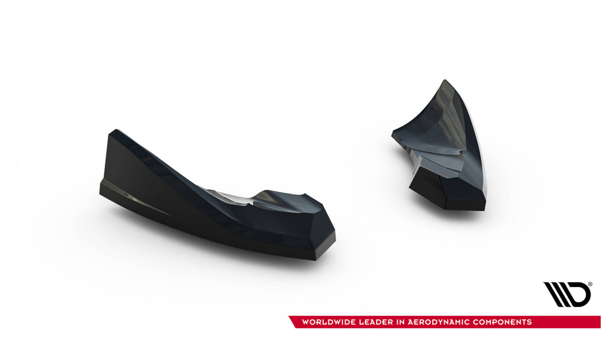 Heck Ansatz Flaps Diffusor passend für Audi TT S-Line 8J Facelift schwarz Hochglanz – Ansicht 5