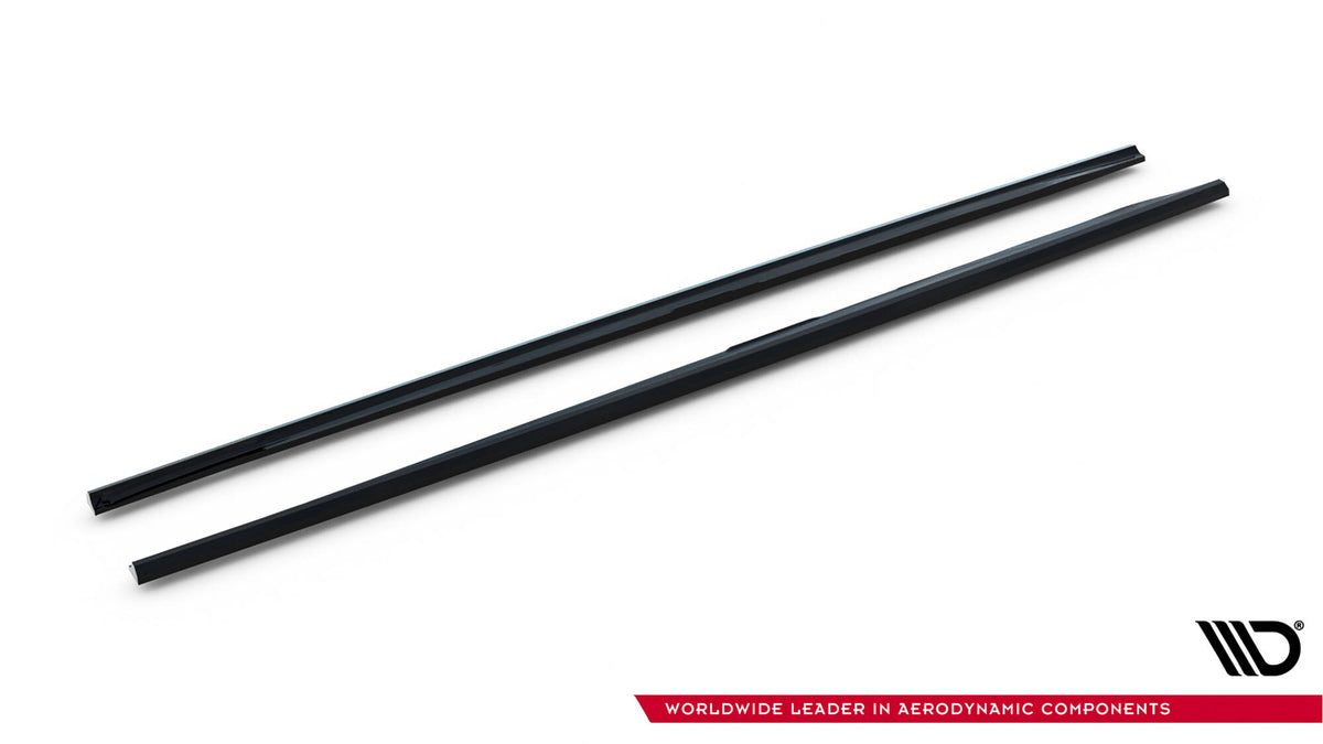 Street+ Seitenschweller Leisten V.2 passend für Audi A6 S-line / S6 C7 schwarz Hochglanz – Ansicht 6