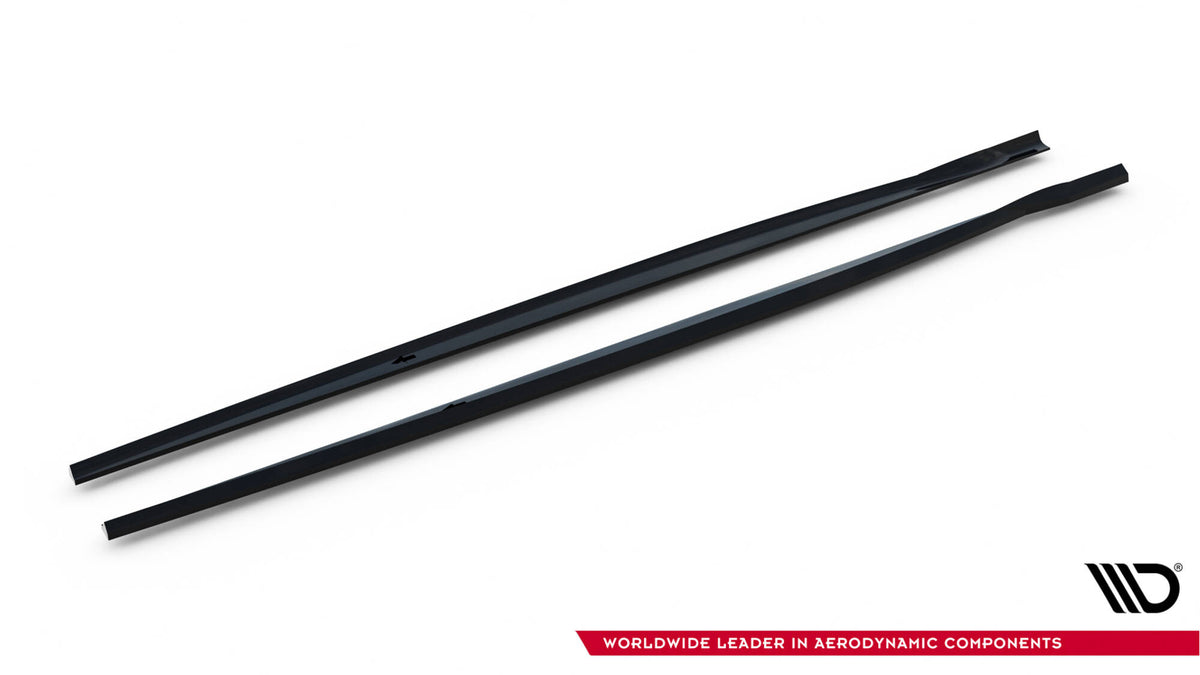 Street+ Seitenschweller Leisten passend für V.5 BMW 1er M-Paket / M140i F20 Facelift schwarz Hochglanz – Ansicht 6