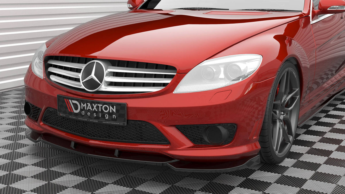 Street+ Spoilerlippe Front Ansatz V.2 passend für Mercedes-Benz CL 63 AMG C216 schwarz Hochglanz – Ansicht 5