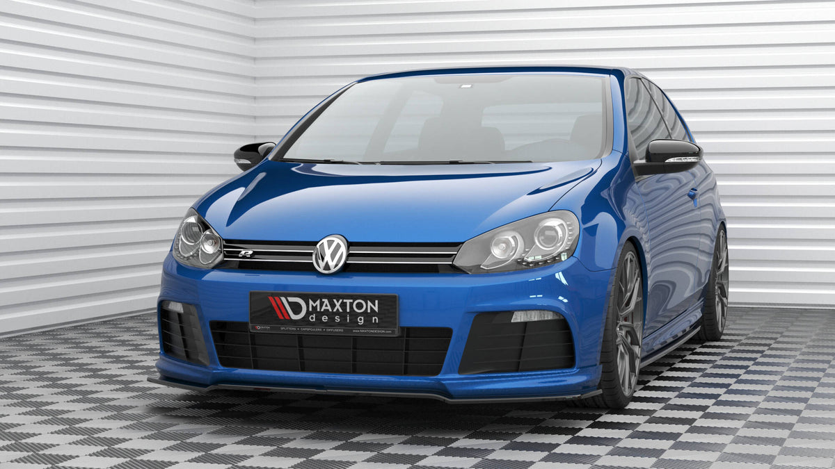 Street+ Spoilerlippe Front Ansatz V.2 passend für VW Golf R Mk6 schwarz Hochglanz – Ansicht 3