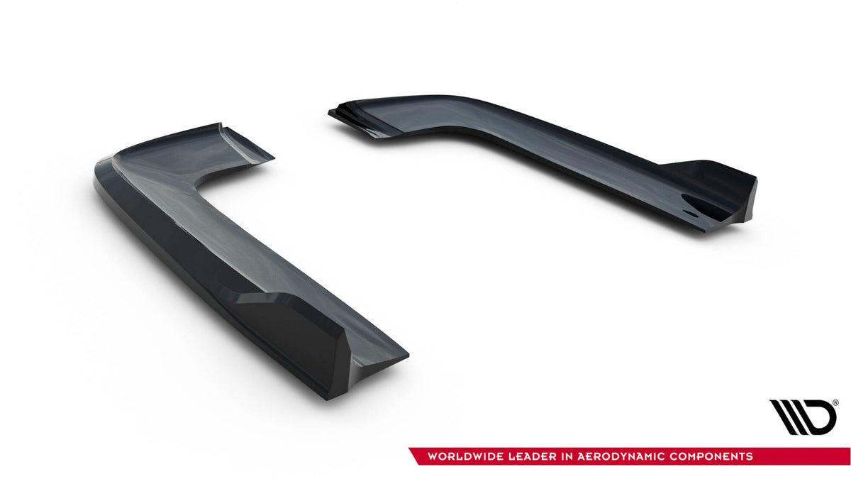 Heck Ansatz Flaps Diffusor V.3 passend für Mercedes-Benz V-Klasse AMG-Line W447 Facelift  schwarz Hochglanz – Ansicht 6
