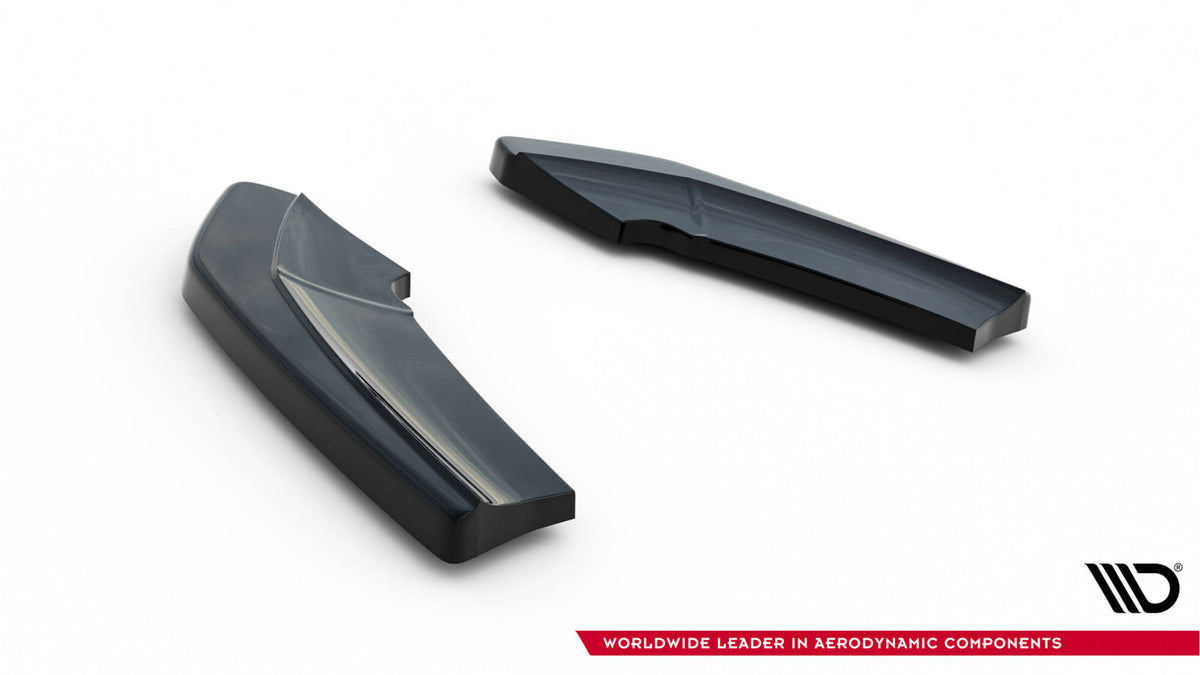 Heck Ansatz Flaps Diffusor passend für BMW X4 M Paket schwarz Hochglanz – Ansicht 4