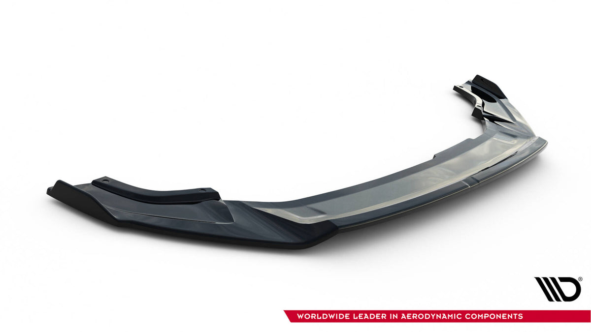 Street+ Spoilerlippe Front Ansatz V.2 passend für VW Golf R / R-Line Mk7 Facelift schwarz Hochglanz – Ansicht 5