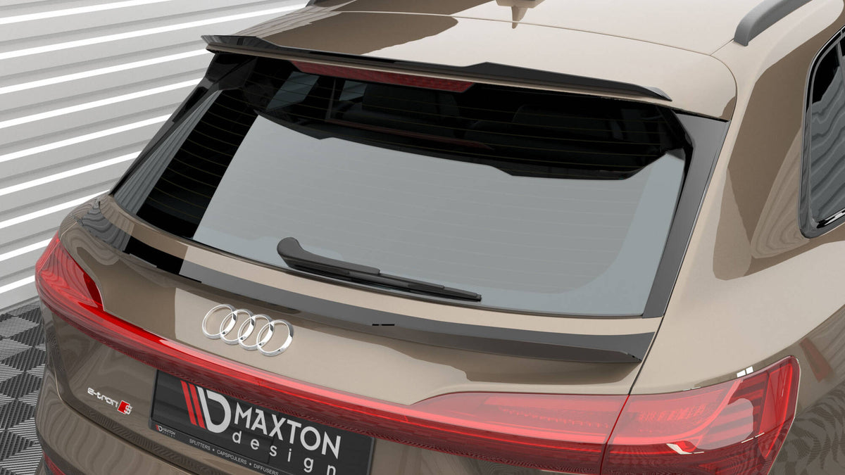 Niedriger Heckspoiler Lippe Audi e-tron schwarz Hochglanz – Ansicht 1