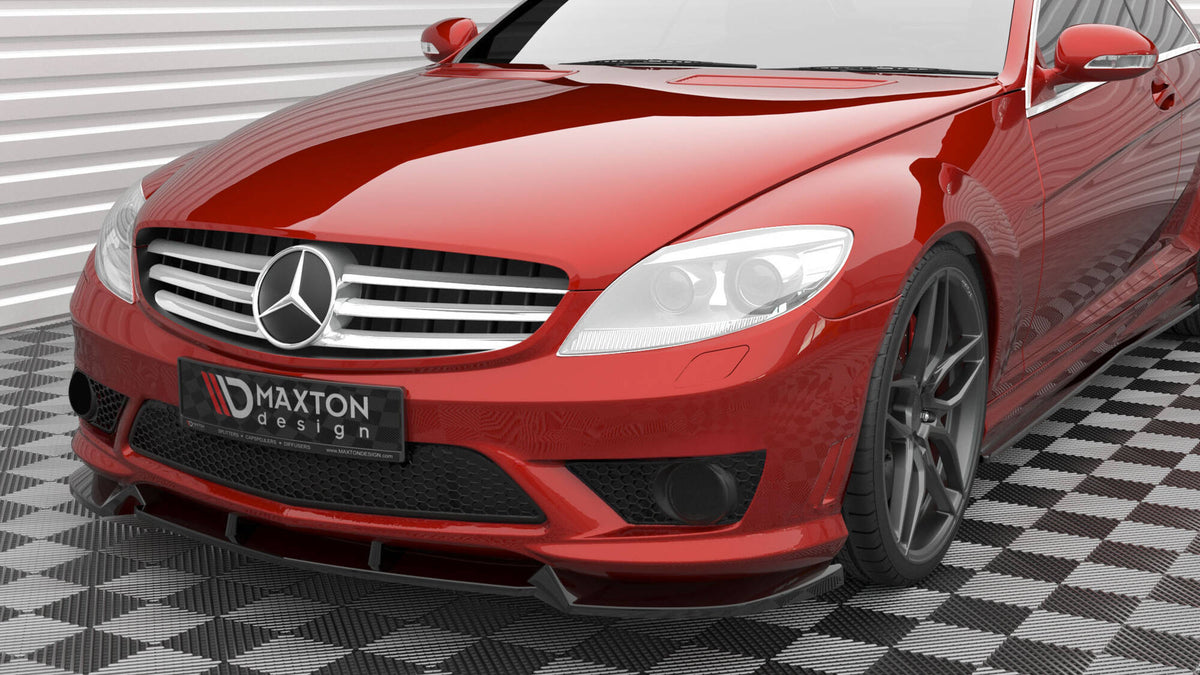 Street+ Spoilerlippe Front Ansatz V.1 passend für Mercedes-Benz CL 63 AMG C216 schwarz Hochglanz – Ansicht 5