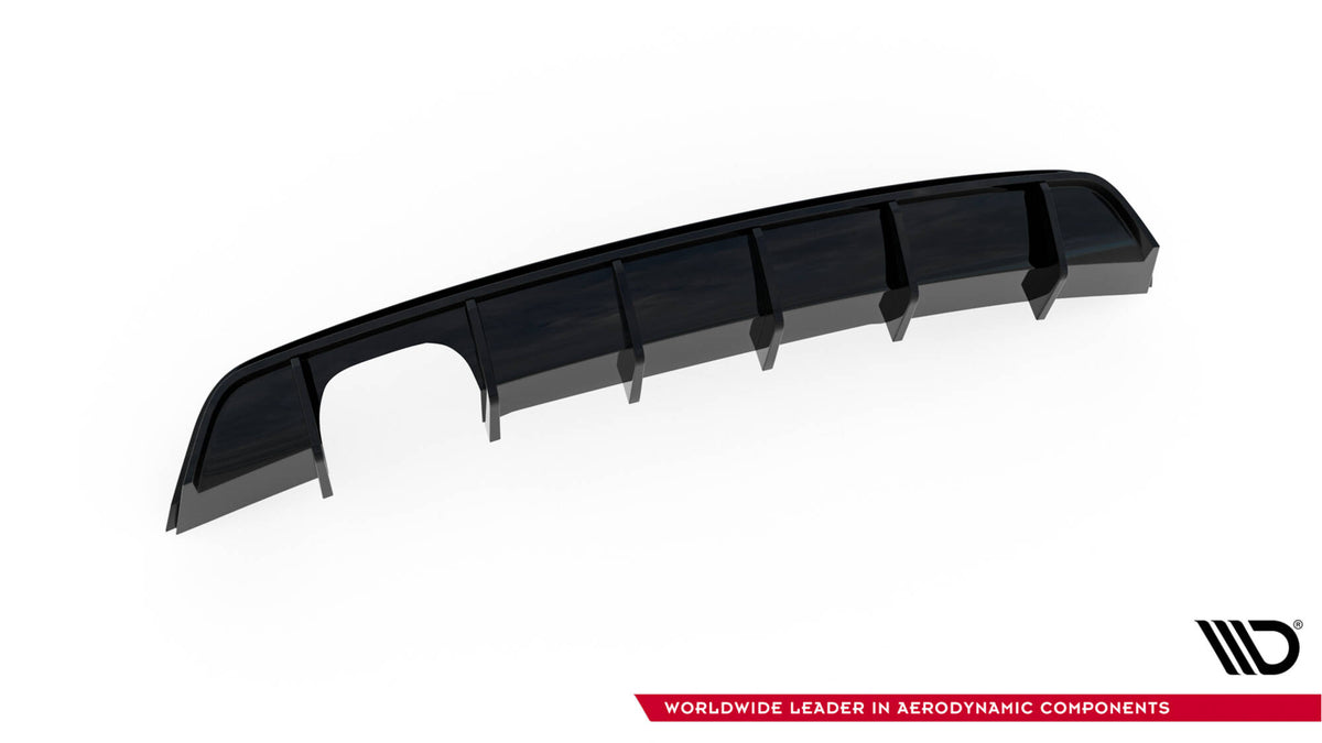 Diffusor Heck Ansatz V.1 passend für VW Scirocco Mk3  schwarz Hochglanz – Ansicht 7