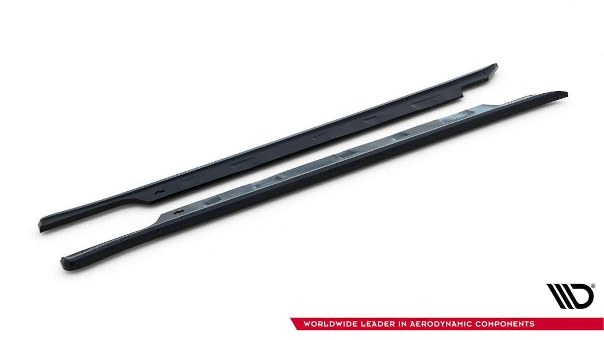 Street+ Seitenschweller Leisten passend für V.1 passend für Tesla Model S Plaid Mk1 Facelift schwarz Hochglanz – Ansicht 6