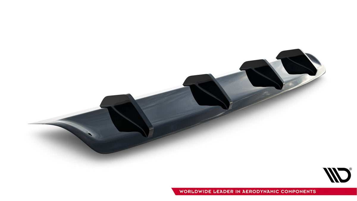 Diffusor Heck Ansatz passend für Maserati Quattroporte Mk6 schwarz Hochglanz – Ansicht 5
