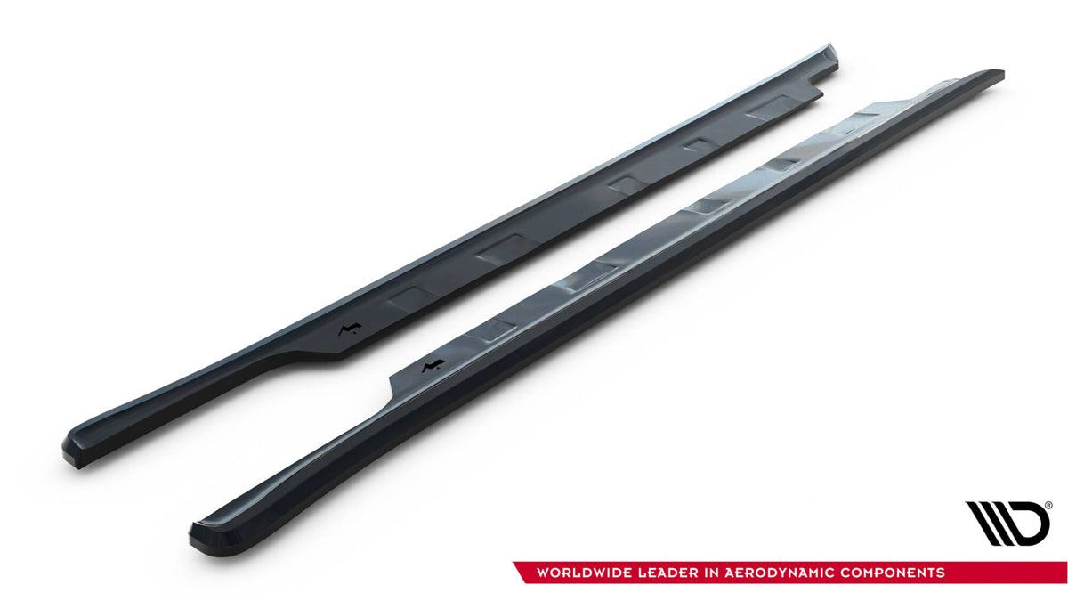 Street+ Seitenschweller Leisten passend für V.1 passend für Tesla Model S Plaid Mk1 Facelift schwarz Hochglanz – Ansicht 5