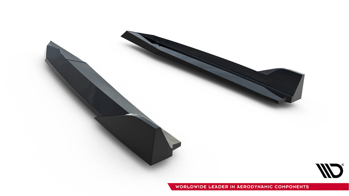 Heck Ansatz Flaps Diffusor V.6 passend für Skoda Octavia RS Liftback / Combi Mk4 / Mk4 Facelift schwarz Hochglanz – Ansicht 6