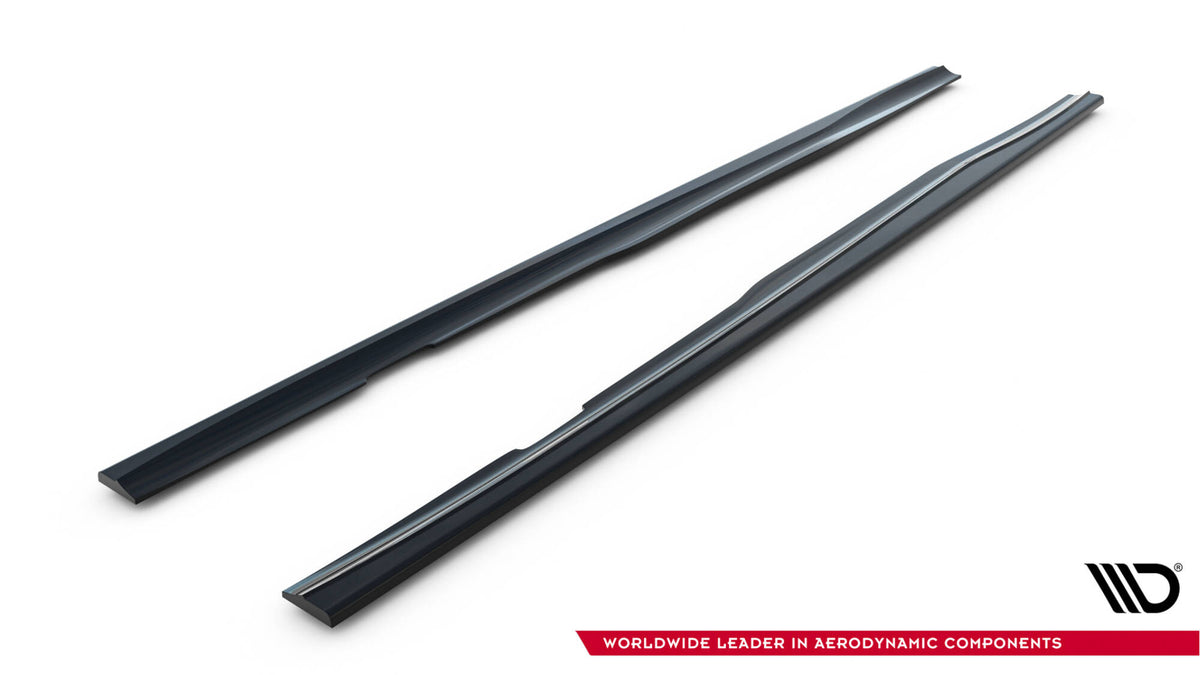 Street+ Seitenschweller Leisten passend für Ford Focus ST / ST-Line Hatchback / Kombi Mk3 / Mk3 Facelift schwarz Hochglanz – Ansicht 7