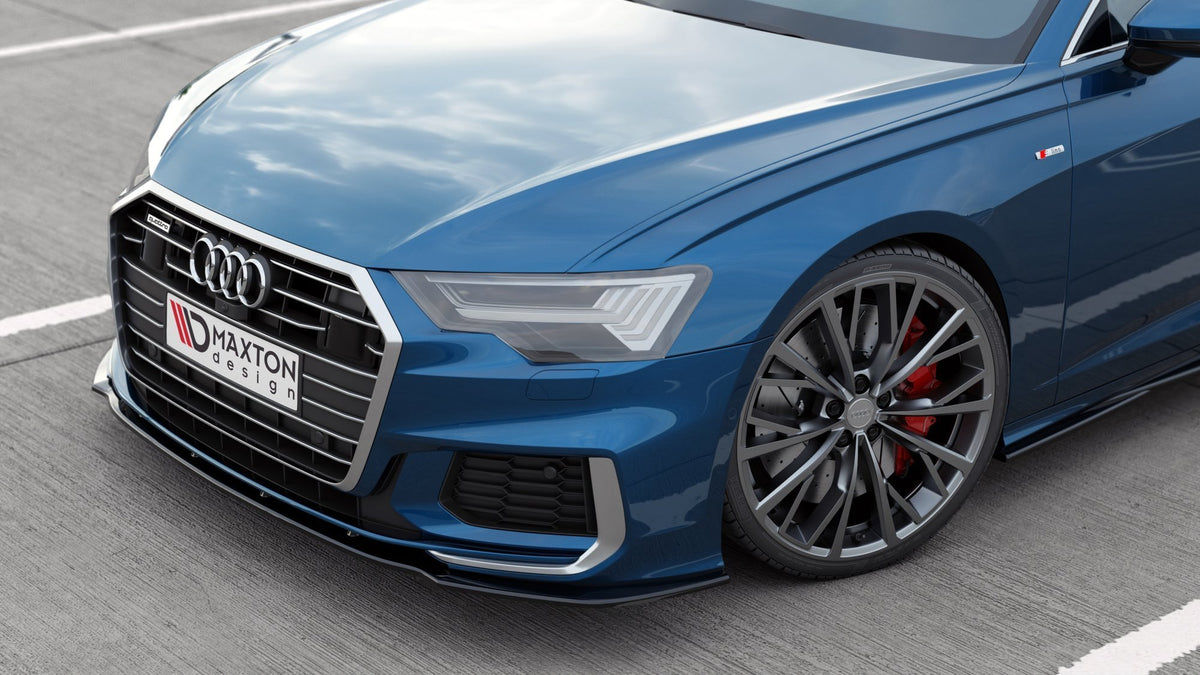 Street+ Spoilerlippe Front Ansatz V.2 passend für Audi A6 S-Line / S6 C8 / C8 Facelift schwarz Hochglanz – Ansicht 3