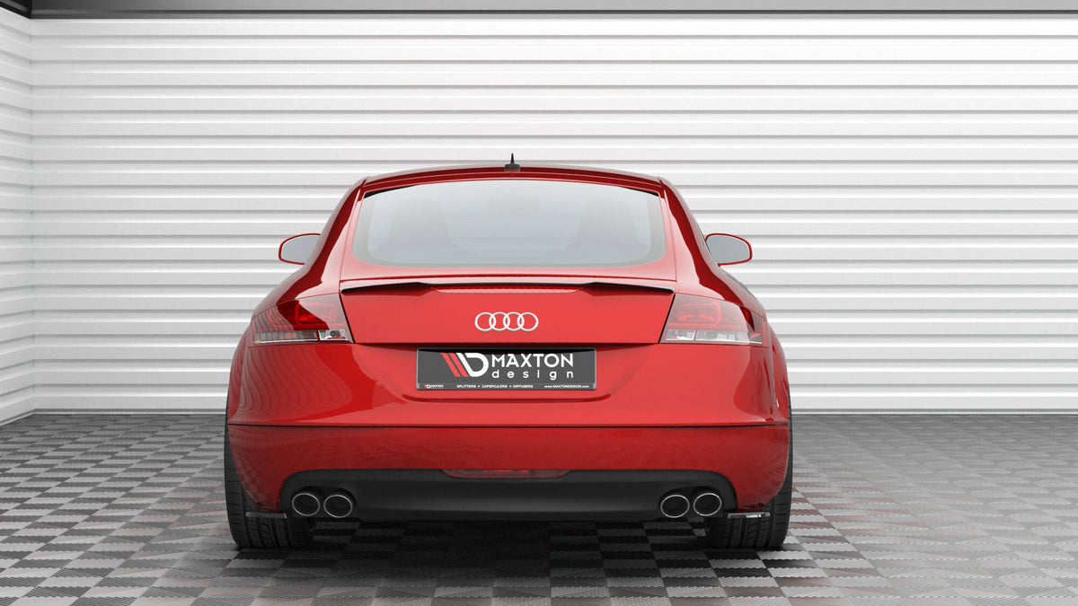 Heck Ansatz Flaps Diffusor passend für Audi TT 3.2 V6 8J schwarz Hochglanz – Ansicht 3