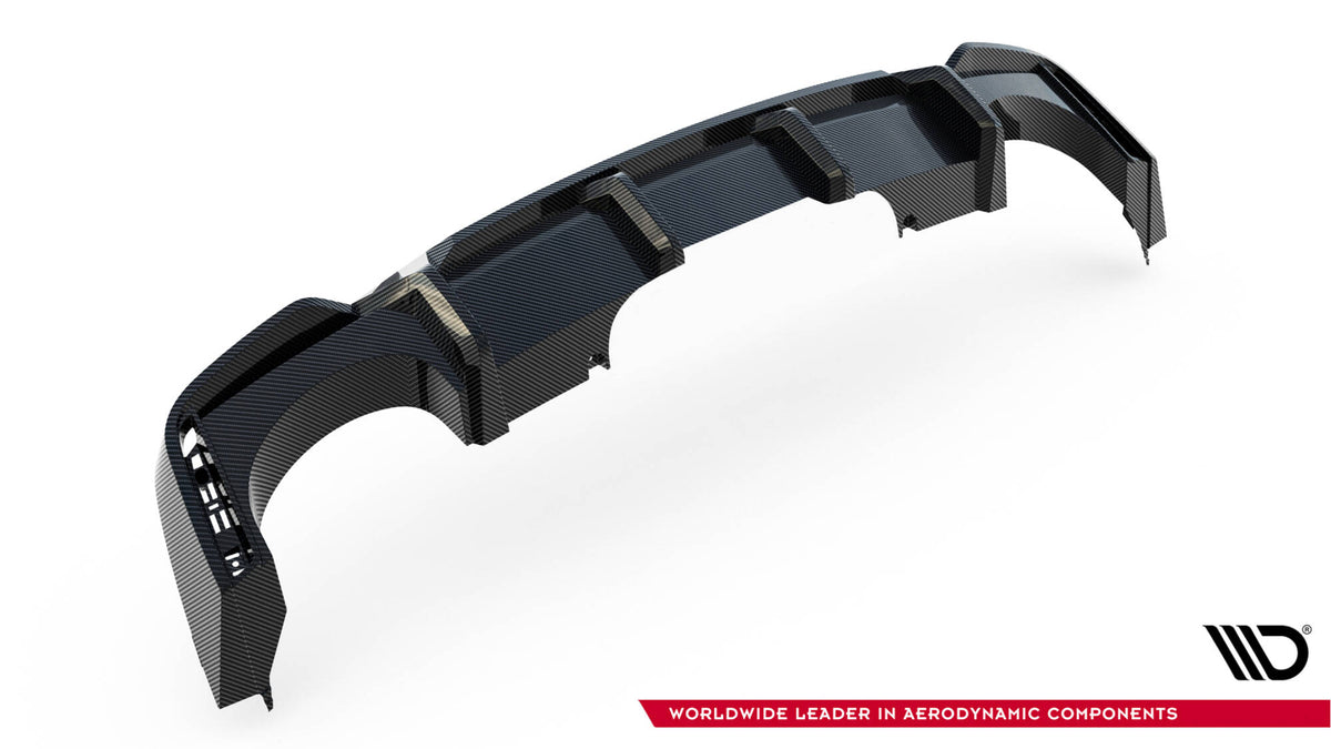 Prepreg Carbon Fiber Diffusor Heck Ansatz passend für Audi RS7 C8   (version mit towbar) – Ansicht 4