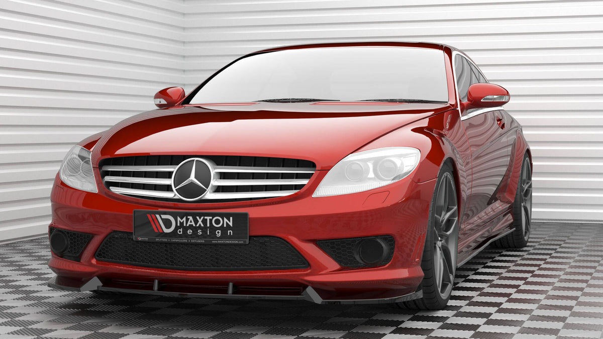 Street+ Spoilerlippe Front Ansatz V.1 passend für Mercedes-Benz CL 63 AMG C216 schwarz Hochglanz – Ansicht 4