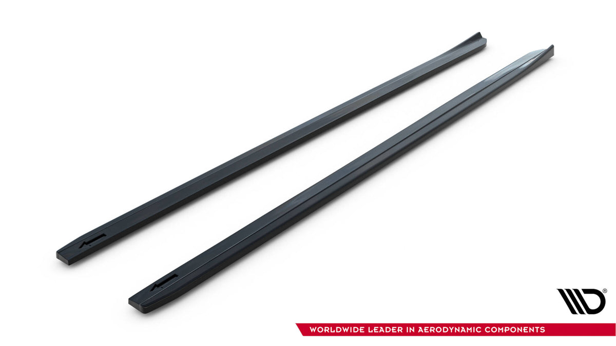 Street+ Seitenschweller Leisten passend für V.4 VW Golf R / R-Line Mk7 Facelift schwarz Hochglanz – Ansicht 5