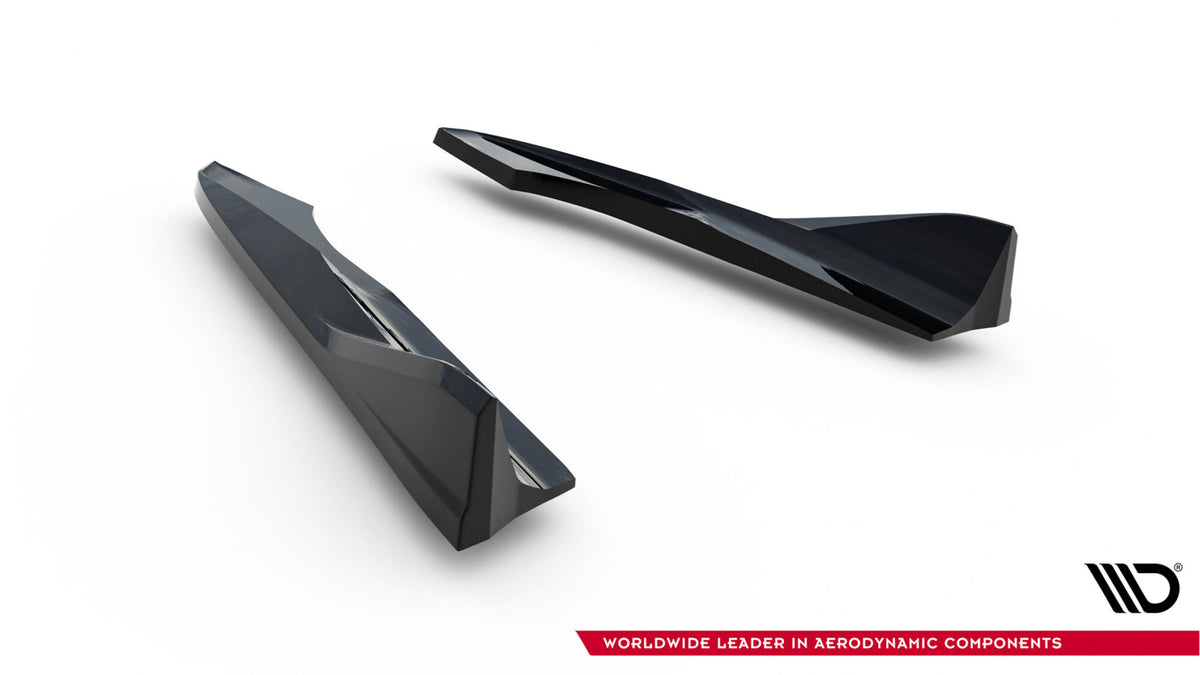Heck Ansatz Flaps Diffusor V.2 passend für Audi A3 Limousine 8V Facelift schwarz Hochglanz – Ansicht 6