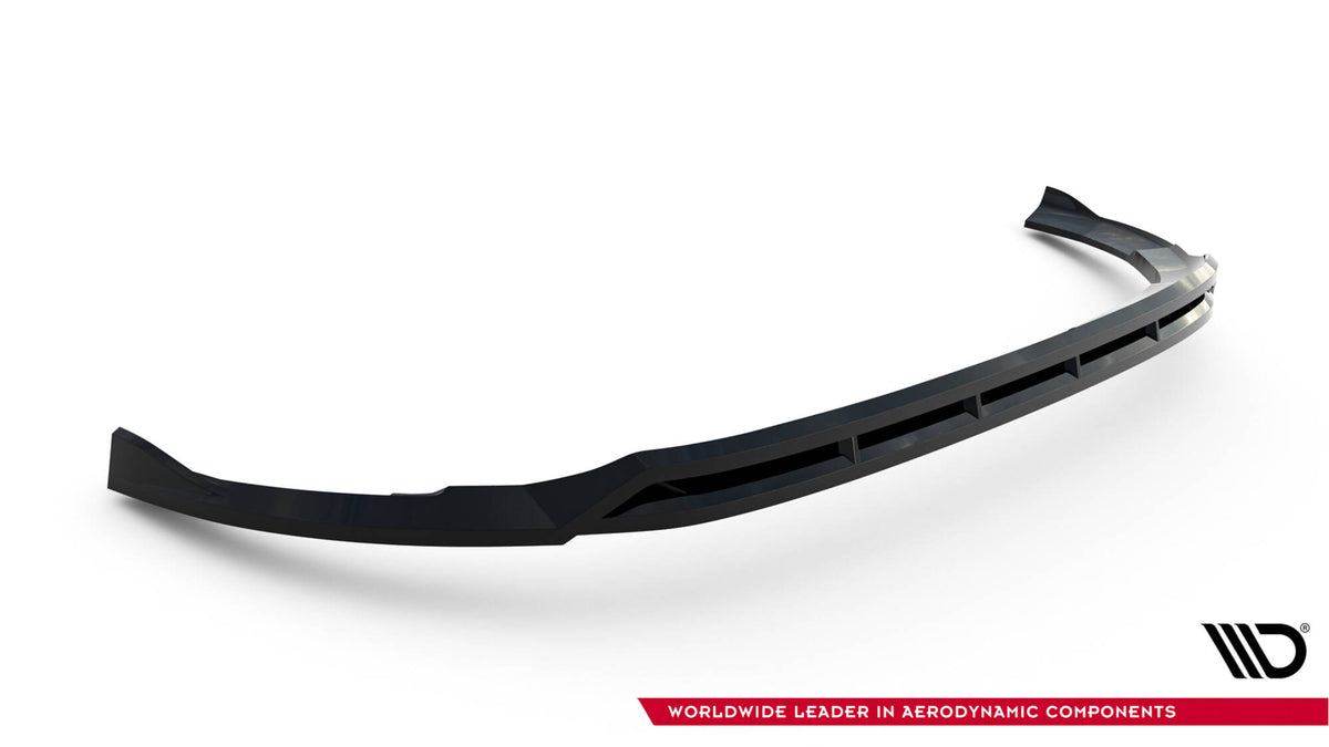 Street+ Spoilerlippe Front Ansatz V.2 passend für Ford Transit Custom / Tourneo Custom Mk2 schwarz Hochglanz – Ansicht 5
