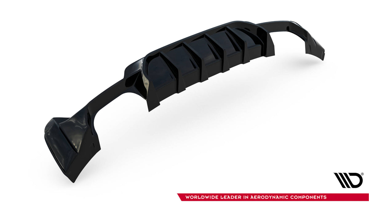 Diffusor Heck Ansatz passend für BMW 4er Coupe / Gran Coupe / Cabrio M-Paket F32 / F36 / F33 (Doppelauspuff li. re.) – Ansicht 6