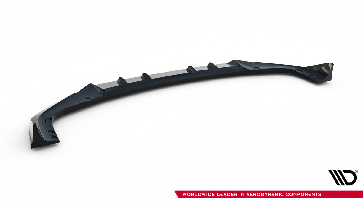 Street+ Spoilerlippe Front Ansatz V.2 passend für BMW X6 M F96 Facelift schwarz Hochglanz – Ansicht 6