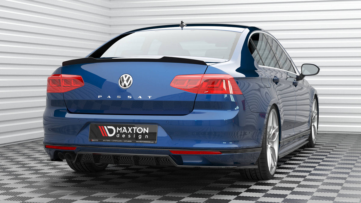 Heckspoiler Lippe VW Passat Limousine R-Line Mk8 schwarz Hochglanz – Ansicht 1
