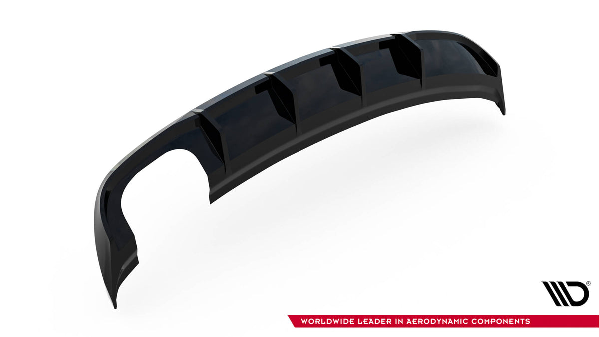 Diffusor Heck Ansatz passend für Audi A3 Limousine 8V Facelift (Doppelauspuff li.endrohr) – Ansicht 6