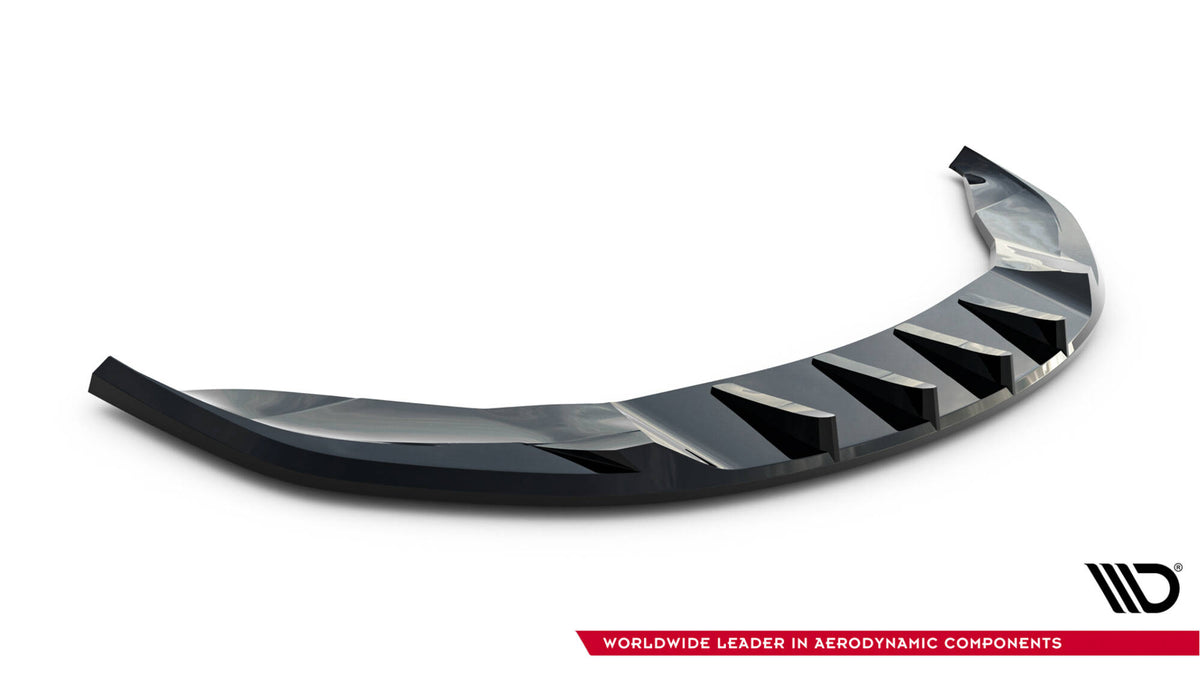 Street+ Spoilerlippe Front Ansatz V.3 passend für Tesla Model S Plaid Mk1 Facelift schwarz Hochglanz – Ansicht 6