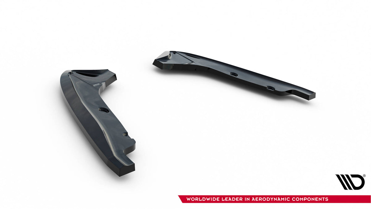 Heck Ansatz Flaps Diffusor passend für BMW 1er M Coupe E82 schwarz Hochglanz – Ansicht 6