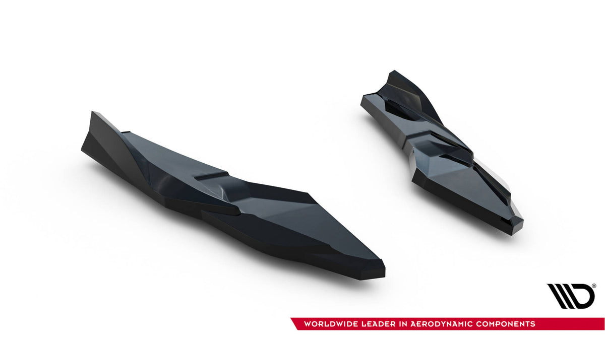 Heck Ansatz Flaps Diffusor V.4 passend für Audi S3 Limousine 8Y Facelift schwarz Hochglanz – Ansicht 7