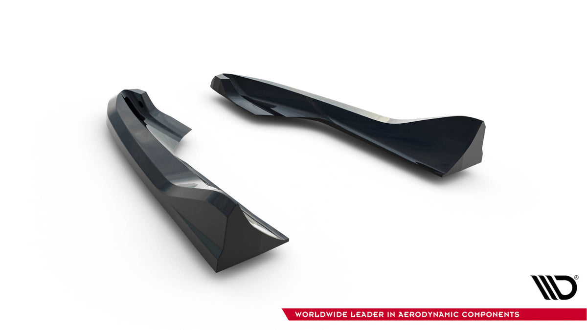 Heck Ansatz Flaps Diffusor V.5 passend für Audi RS3 Limousine 8V Facelift schwarz Hochglanz – Ansicht 6