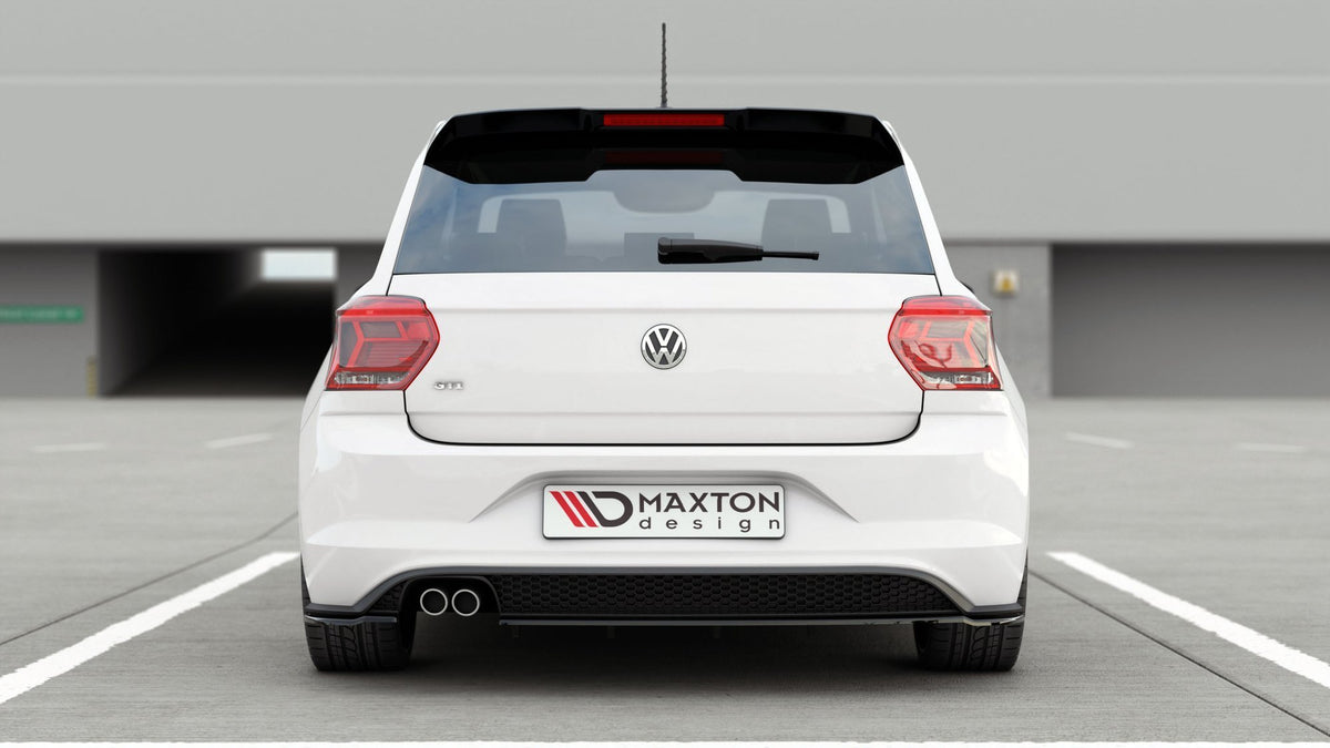 Heck Ansatz Flaps Diffusor V.2 passend für VW Polo GTI / R-line Mk6 schwarz Hochglanz – Ansicht 5