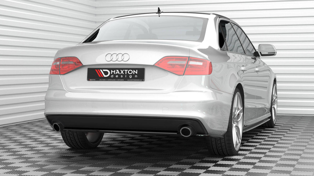 Heckansatz Audi A4 S-Line B8 Facelift schwarz Hochglanz – Ansicht 1