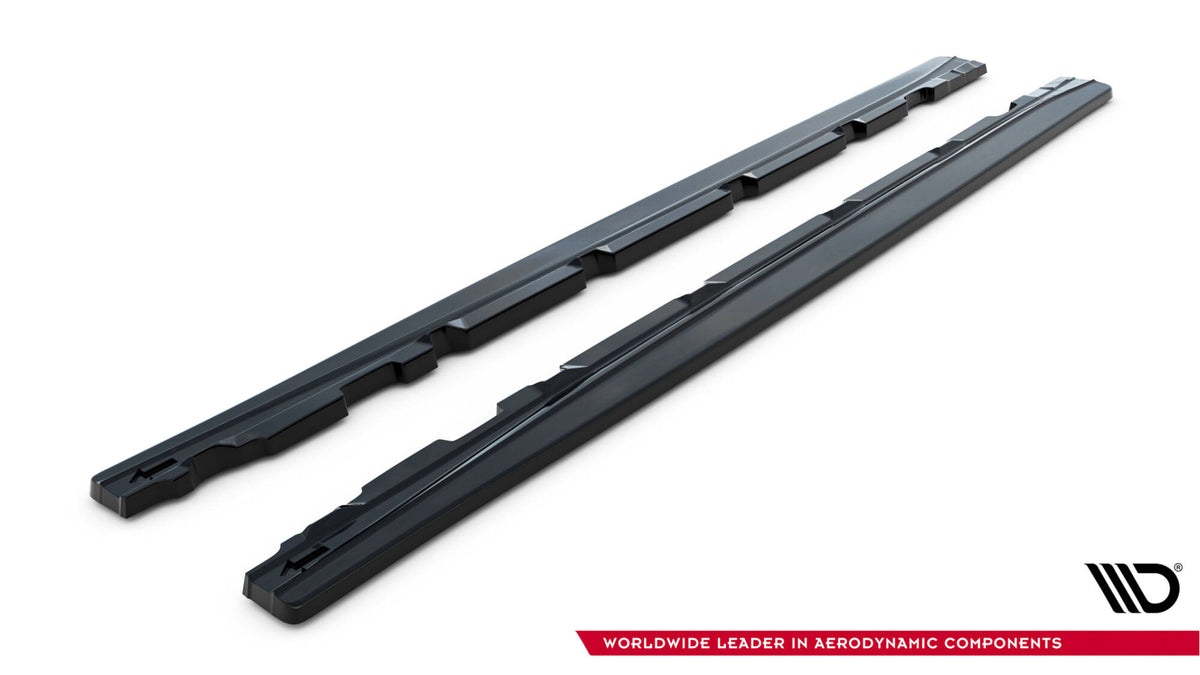 Street+ Seitenschweller Leisten passend für V.1 passend für Ford Focus ST / ST-Line Mk4 Facelift schwarz Hochglanz – Ansicht 5