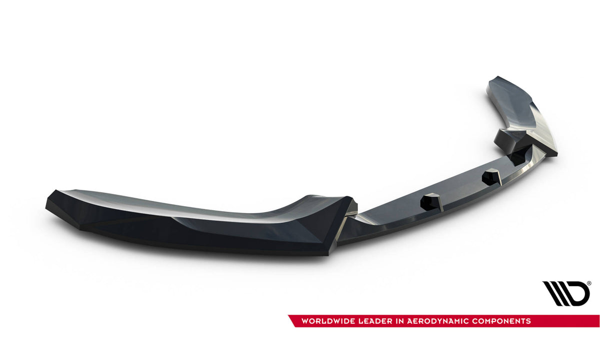 Street+ Spoilerlippe Front Ansatz V.5 passend für BMW 1er M-Paket / M140i F20 Facelift schwarz Hochglanz – Ansicht 5