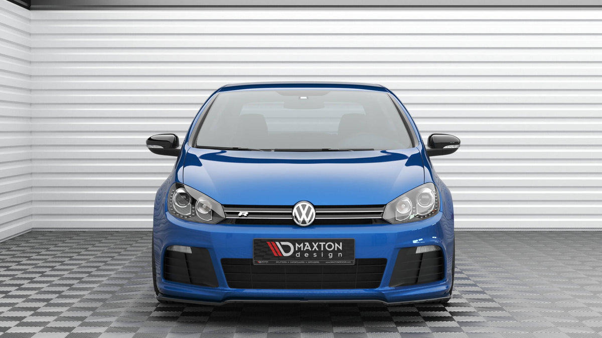 Street+ Spoilerlippe Front Ansatz V.2 passend für VW Golf R Mk6 schwarz Hochglanz – Ansicht 1