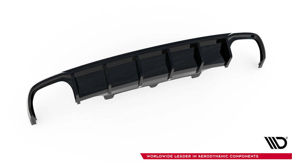 Diffusor Heck Ansatz passend für Audi A6 Limousine / Avant C7 (Doppelauspuff li. re.) – Ansicht 4