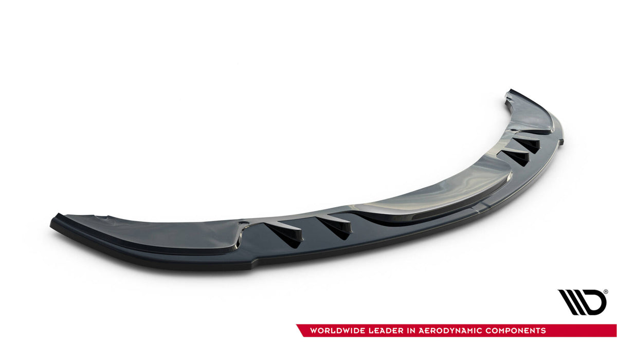 Street+ Spoilerlippe Front Ansatz V.1 passend für BMW 3er Limousine / Touring M-Paket E90 / E91 Facelift schwarz Hochglanz – Ansicht 5