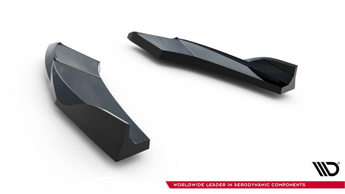 Heck Ansatz Flaps Diffusor V.2 passend für Audi S3 Limousine 8Y Facelift schwarz Hochglanz – Ansicht 6