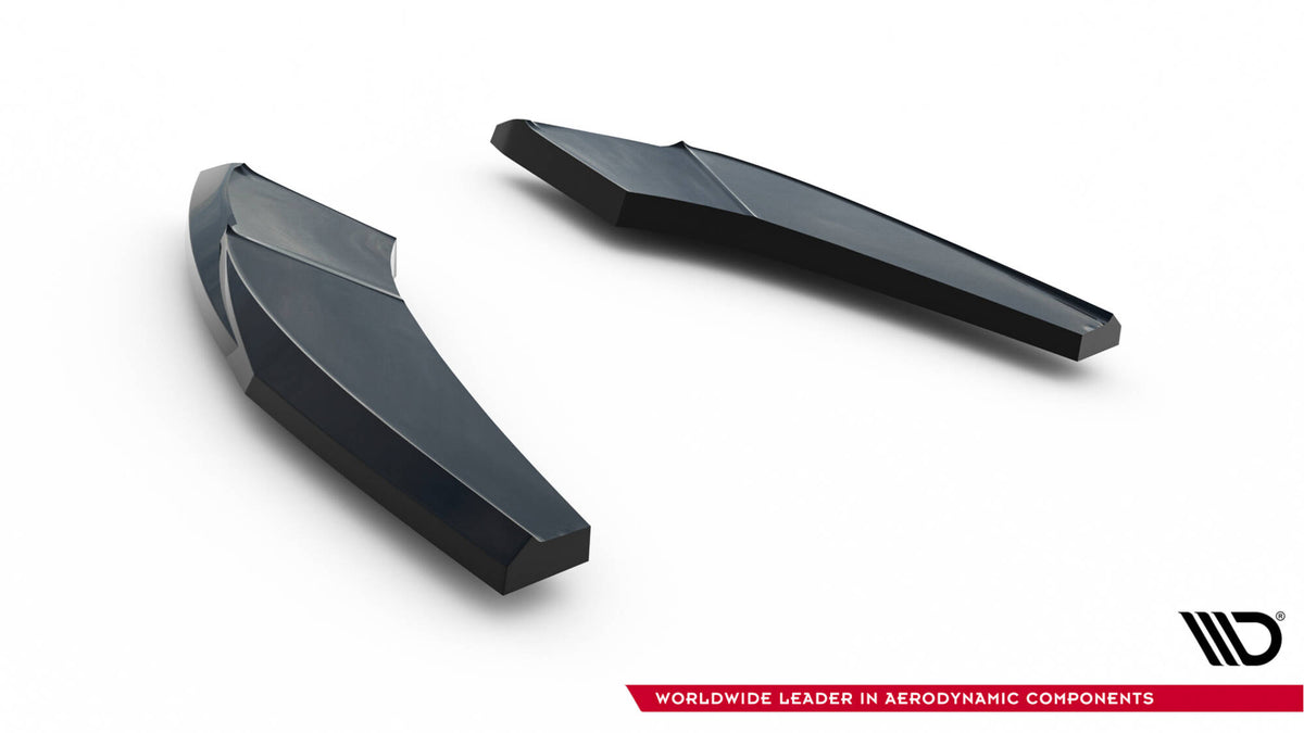 Heck Ansatz Flaps Diffusor V.1 passend für Audi S3 Limousine 8Y Facelift schwarz Hochglanz – Ansicht 6
