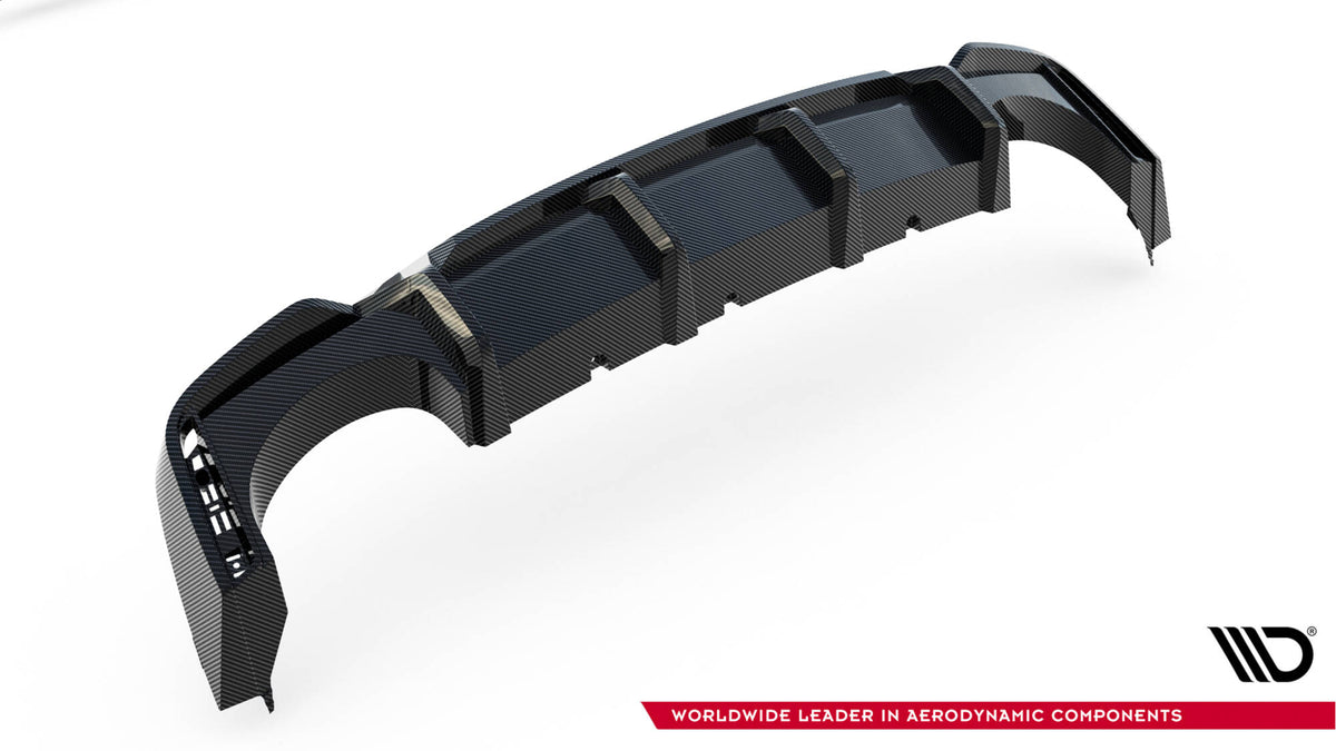 Prepreg Carbon Fiber Diffusor Heck Ansatz passend für Audi RS7 C8 C8  (version mitout towbar) – Ansicht 5