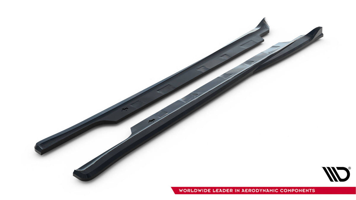 Street+ Seitenschweller Leisten V.2 passend für Tesla Model S Plaid Mk1 Facelift schwarz Hochglanz – Ansicht 5