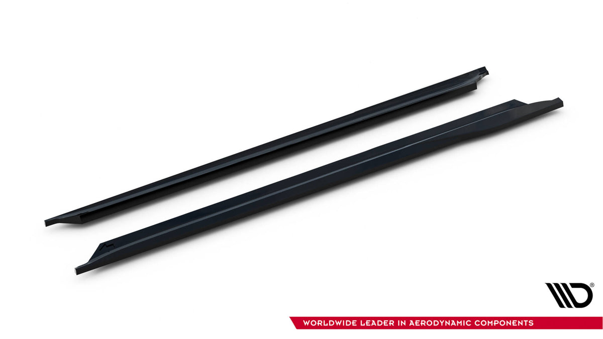 Street+ Seitenschweller Leisten passend für V.1 passend für Porsche 718 Cayman GTS 982c / 718 Boxster GTS 982  schwarz Hochglanz – Ansicht 5